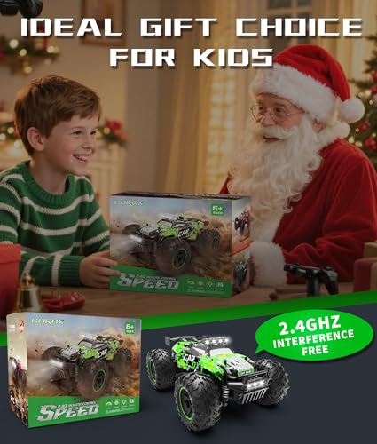 Remote Control Car 26KM/H with Proportional Throttle- 1:18 RC Car | Proportional Throttle, Fast Speed Car with Trubo Button, 2.4GHz Remote Control Off-Road Car for Kids 8-12,Green - color: Gre