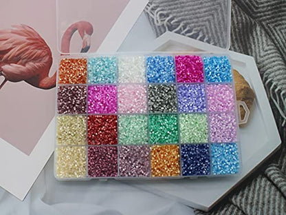 4packs Plastic Organizer Box 24 Grids Clear Storage Container Jewelry Box with Fixed Dividers for Beads Art DIY Crafts Jewelry Fishing Tackles (4pcs 24 Grids Box) - size: 4pcs 24 Grids Box