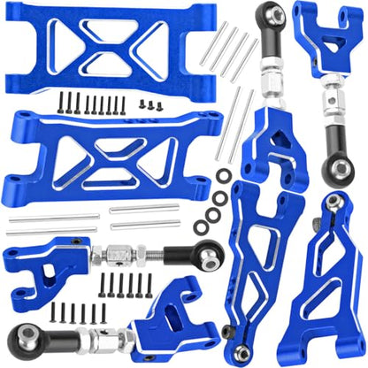 RC Suspension Arms Upgrades Parts for 1/16 Mojave Grom 223S DSC 4X4 RTR,1/16 Mojave Grom 4X4 RTR,Aluminum Front Rear Suspension A Arms Set Hops Up,Replace ARA330839+ARA330840,Navy Blue - color: Navy Blue(suspension Arms)