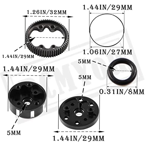 Aluminum Differential Case Upgrade Parts for 1/10 Slash 2WD VXL/Stampede 2WD VXL XL-5/Rustler 2WD VXL XL-5/Bandit 2WD VXL,Alloy Differential Case Hop Ups
