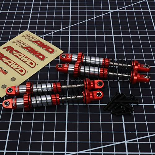 RCAWD for UTB18 Capra RC Shocks Upgrades, Front & Rear Shock Absorber Parts #AXI213004#AXI213000, for Axial 1/18#AXI01002 Red - color: Red