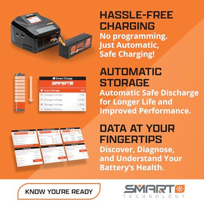 Spektrum S450 G2 AC/DC Smart Charger 4x50W Battery Charger, SPMXC3040