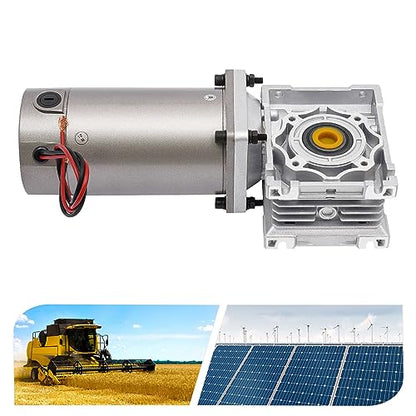 Worm Gear Motor, 300W 7.5K 1800RPM Portable Electric Reducer Gearbox with Self-Locking, Reversing Function and Speed Adjustable, High Torque 24V DC Motor (300W 7.5K 24V)