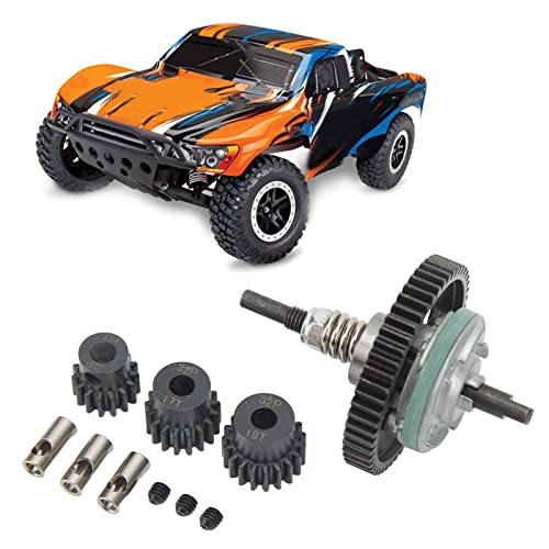 53T Steel RC Car Differential Assembly with 15T 17T 19T Pinions Gear Sets for 1 10 RC Car High Strength Metal Differential Gear for RC Car Upgrade Motor Gear