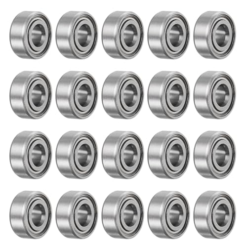 uxcell 20pcs MR104ZZ Deep Groove Ball Bearings 4x10x4mm Chrome Steel Miniature Bearing Double Shielded Precision Bearings, P6 (ABEC 3) - size: 4x10x4mm
