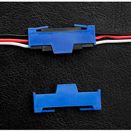 Skrnrhrery servo Extension Cable Safety Connector Clips,50 PCS servo Plug Lock Male/Female or servo y Adapt Cable for servo Extension Cable, Jr Servo Cable kit. servo Lead Lock… - color: 50pcsblue