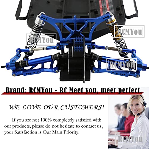 Upgrades Part for 1/10 Slash 2WD,Alloy Front Rear Suspension Arm,Caster Block,Steering Blocks,Rear Stub Axle Carriers Upgrades Hops Up Set for Slash 2WD,Navy Blue - color: Navy Blue