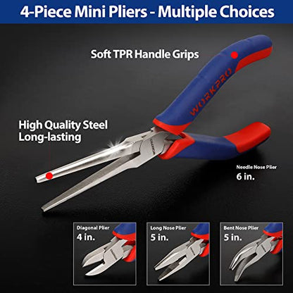 WORKPRO 33PCS Precision Repair Tool Kit, Screwdriver, Pliers Set with Pouch | Craft & Utility Knife, Precision Tweezers, Electronic Repair Applications, Portable Storage, Multi-Purpose DIY