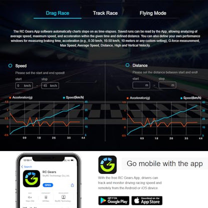 SKYRC GSM020 GNSS Performance Analyzer GPS+GLONASS Speedometer, BT Enabled Race Data Logger and Speed Tracker for RC Car Airplane Helicopter Drone