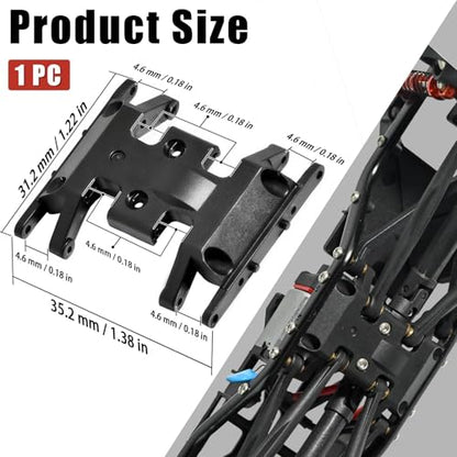 Plastic SCX24 Skid Plate Chassis Accessories, Protective Plate Center Gearbox Mount for Axial SCX24 Deadbolt C10 JLU Gladiator Bronco 1/24 RC Upgrade Parts