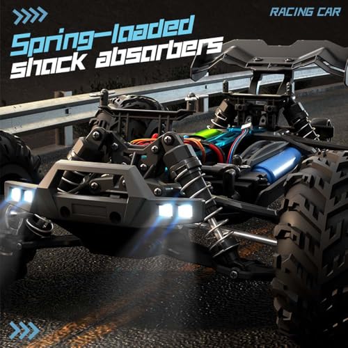 Levodan Brushless 80KPH Fast RC Cars, 1:16 RC High Speed Remote Control Car for Adults, 2.4 Ghz 4WD All Terrain Offroad Monster Truck, 3 Batteries, Blue, SG116MAX - color: 3 Batties(blue)