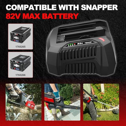 BSRC82 4.0A Rapid Charger Replacement for Briggs & Stratton Snapper XD 82V Max Battery Charger 1760263, Compatible with 82 Volt Lithium Ion Battery BSB2AH82/BSB4AH82/BSB5AH82/1760266/1760265/1760966