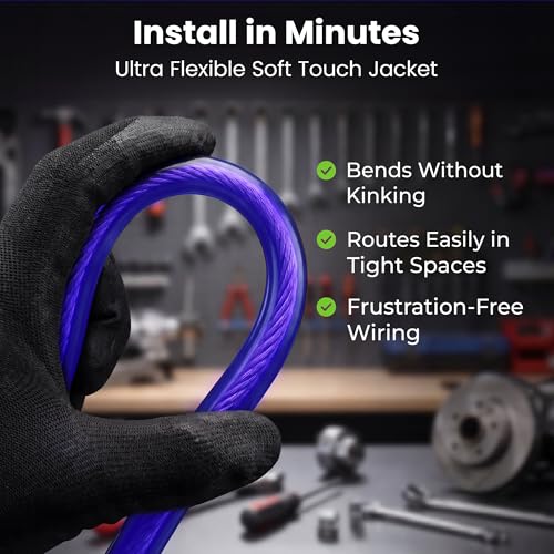 GEARit 8 Gauge Wire 25 ft Blue, 8 AWG Battery Cable CCA, Copper-Clad Aluminum Power Ground Wire for Car Audio Amp, Automotive, RV - color: 8 Gauge Wire, size: Blue - 25ft