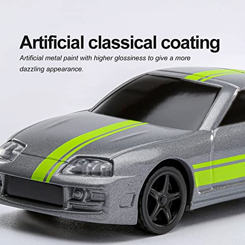 1:76 Turbo Racing Scale RC Sport Car, Table Racing Remote Control Mini Model Car Full Proportional RTR Kit Toys (C73grey) - color: C73grey