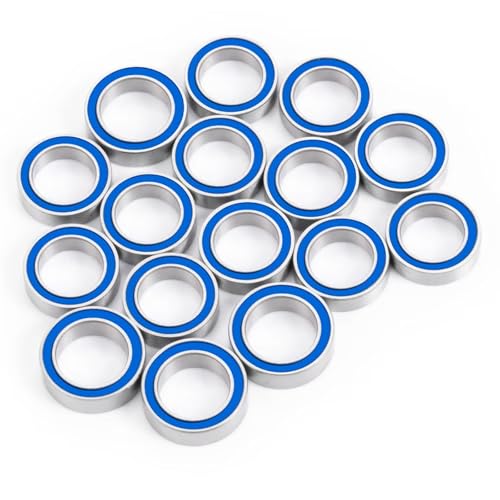 RC Car Bearings Parts for Losi 1/12 Nascar for AWD 16PCS Bearings Kit 7x11x3mm 8x12x3.5mm RC Car Blue Bearing Upgrade Accessories Replacement Parts