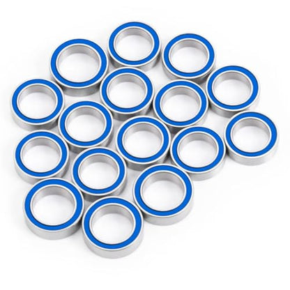 RC Car Bearings Parts for Losi 1/12 Nascar for AWD 16PCS Bearings Kit 7x11x3mm 8x12x3.5mm RC Car Blue Bearing Upgrade Accessories Replacement Parts