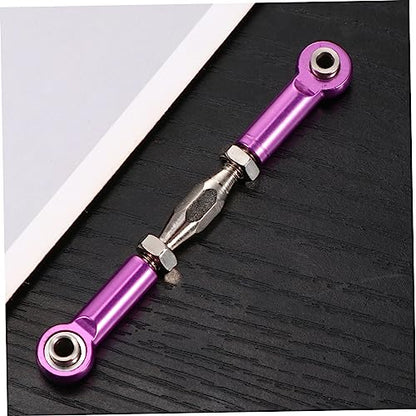6pcs Rc Car Rod Linkage Kit Aluminum Turnbuckle Rods Easy Install for Scale Rc Buggy Truck Accessories - color: Purple