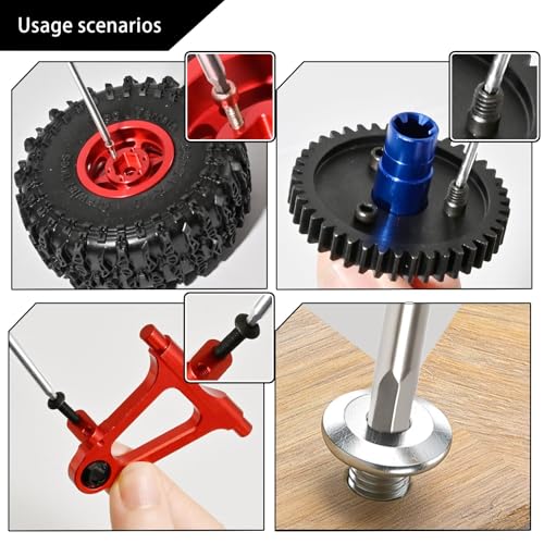 RC Hex bits1.5mm Allen Key Set Screwdriver Bits 4pcs Anti-Stripping Hex Driver Bits with Precision High Hardness Steel for RC Car, Drone, 3C Devices, DIY & Furniture Repair - style: 1.5 4Pcs