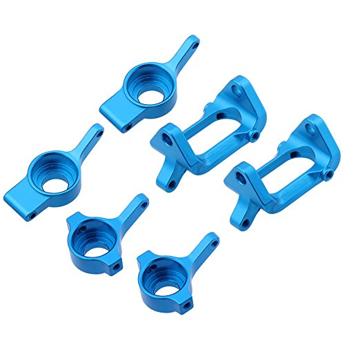 Hobbypark Front & Rear Aluminum Steering Knuckles Hub Base C Carrier Upgrade Kit for 1/18 Wltoys A959 A959B A969 A979 K929 A959-B A969-B A979-B RC Car