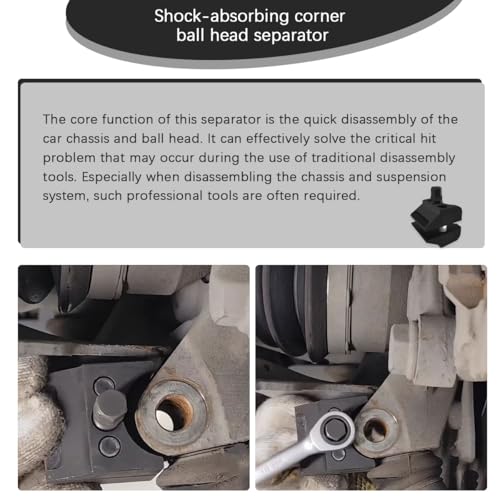 BESULEN Suspension Strut Spreader Tool Steering Knuckle Splitter Dul-Sided | Chrome-vanadium steel construction, double-ended design, uses 10mm hand kit, fits hub separation tasks, auto repair