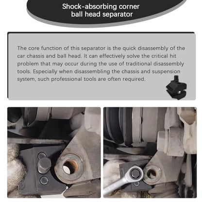 BESULEN Suspension Strut Spreader Tool Steering Knuckle Splitter Dul-Sided | Chrome-vanadium steel construction, double-ended design, uses 10mm hand kit, fits hub separation tasks, auto repair