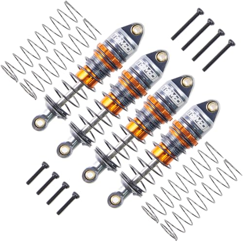 35MM Oil Shock Absorbers Upgrade Compatible with 1/24 RC Crawlers | Fits Axial SCX24 / FCX24 - Oil Damper Upgrade - Orange - color: Gray/Orange