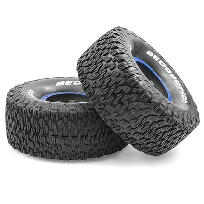 1/7 1/8 RC Short Course Truck Wheels 17mm Hex And Tires OD 5.31" Off Road Tyres For 1:7 1:8 Scale Buggy Truck Car TRAXXAS UDR FS Atom ARRMA Mojave 6S EXB YK4072 DF7 TB7 Upgrades 4PCS (Blue) - color: Blue