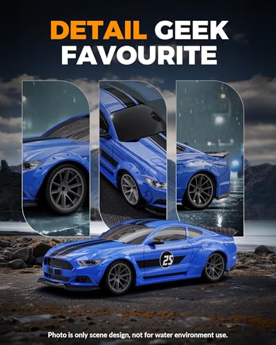 RACEN RC Drift Cars, 1:20 Remote Control Car for Adults Boys Girls Kid | 4WD, LED Light, 2.4GHz, 20KM/H, 2 Batteries, Drifting Tires, Racing Sport Toy Gift - color: Blue