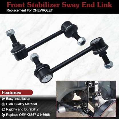 2* K6667 K6668 Rear Sway Bar Link - Restore Rear SUV Control | Compatible with 2002-2009 Chevy Trailblazer - color: 1*K6667 1*K6668, size: Sway Bar Link