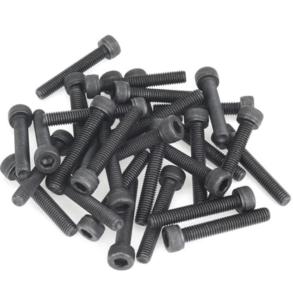 55 Pieces M5 x 30mm Socket Head Cap Screws, Thread Pitch 0.8mm, Sutemribor M5 Black Screws, 12.9 Grade Alloy Steel, Black Oxide Finish, Fully Threaded - size: M5 x 30mm, style: Socket Head