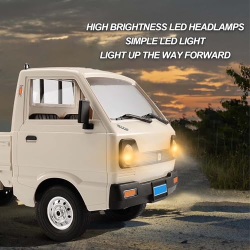 jaming Remote Control Drift Car,WPL D14 4WD RC Car RTR Full Scale 1:10 Drift Pickup 2.4G RC Truck Crawler Off Road Drift with LED Light Vehicle Toy for Boys Girls Birthday Gifts - color: D14-white