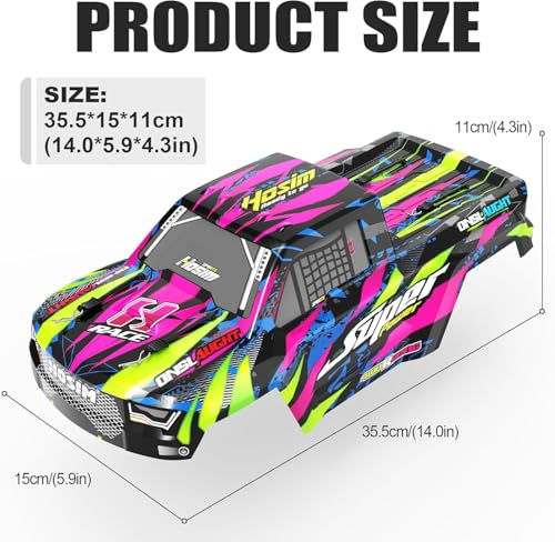 Hosim X08 RC Car Body Shell X07 X08 X07W RC Truck Replacement Parts X8-CK04 X08 RC Car Accessories（Pink）