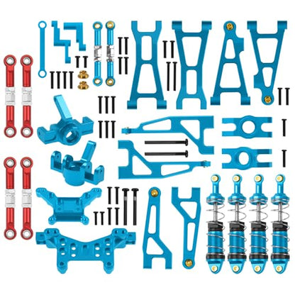 Metal Steering Rod Servo Linkages Turnbuckle & Aluminum Swing Arms & Steering Knuckle Kit & Shock Absorbers & Shock Tower