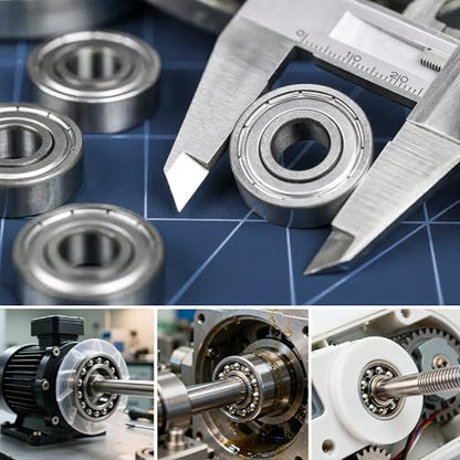 Dianrui 38 PCS 608RS & 608ZZ Ball Bearings Assortment Kit, Small Bearings Carbon Steel Deep Groove Bearing, for Furniture Wheel, Roller Skates, 3D Printing and ect (8mm x 22mm x 7mm) - size: 608RS & ZZ