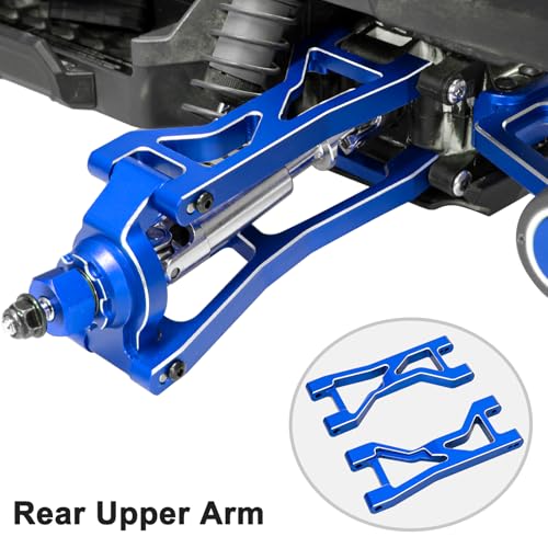 Aluminum 1/16 Suspension Arms Front Rear and Upper Lower Suspension Arms | for Traxxas 1/16 Mini XRT Monster Truck Upgrade, Blue - color: Blue