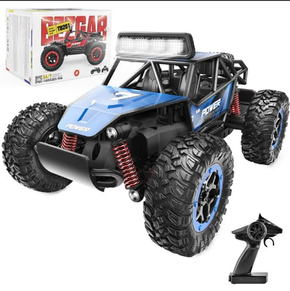 BEZGAR TB201 RC Cars-1:20 Scale Remote Control Car-2WD High Speed 20 Km/h Electric Toy Off Road Vehicle Monster Truck Crawler with LED Headlight and Rechargeable Battery for 8-12 Year Old Boys Girls - color: Tb201-blue