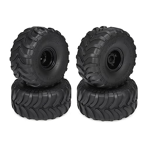 69 * 33mm Mud 1.0 Crawler Tires with 7mm Hex Hub Beadlock Wheel Rims for Monster Truck 1/24 RC Car Axial SCX24 AX24 FCX24 1/18 Scale TRX4M Upgrades