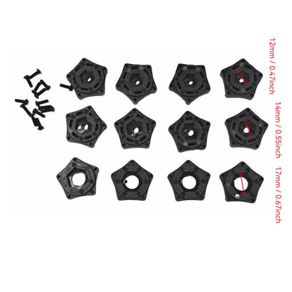 RC Remote Control Car MAXX ARRMA Truck Outcast 1/10 4WD Monster Tires Rubber Tires for Extreme Flips Coupler Compatible with 12MM x 14MM x 17MM Dimensions: 6.0 x 3.1 x 3.8 in Black (Set of 4) - color: Black, size: 1/10