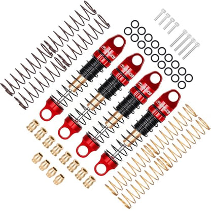 28MM Oil Shock Absorbers Upgrade Compatible with 1/30 RC Crawlers | Fits Axial SCX30 / FCX30 / Orlandoo Hunter Oh32P01 - Oil Damper Upgrade - Red - color: Red