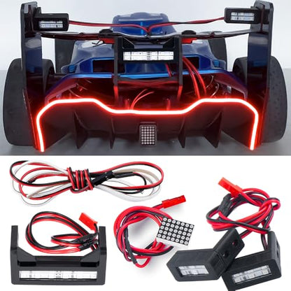 Headlight Taillights Tail Wing Light Bar RC Car Led Lights Kit for ARRMA Limitless F1 1/7 RC Car Upgrades Parts