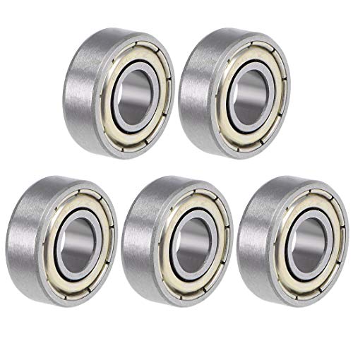 uxcell 696ZZ Deep Groove Ball Bearing 6x15x5mm Double Shielded ABEC-1 Bearings 5-Pack - size: 6mmx15mmx5mm