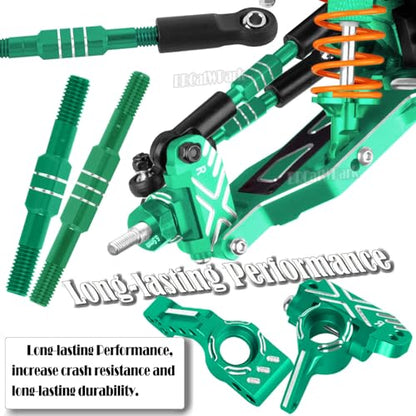 RC Upgrades Part for 1/10 Slash 2WD (VXL),A-Arm,Shock Absorber,Drive Shaft,Caster Block,Steering Blocks,Stub Axle Carriers,Steering Bellcranks,Links,Shock Tower,Front Bulkhead,Green - color: Green - (Upgrades)