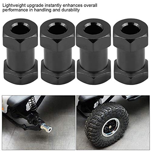 RC Wheel Spacer, Durable 4pcs Metal Hex Hub Extension Adapter for RC Trucks Buggies Crawlers Off-Road Models