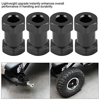 RC Wheel Spacer, Durable 4pcs Metal Hex Hub Extension Adapter for RC Trucks Buggies Crawlers Off-Road Models