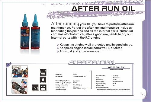 After Run Oil for RC Car Nitro Engine Oil Lubrication