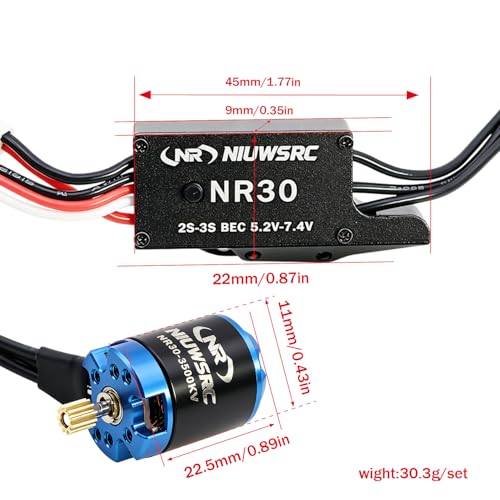 V2 All Metal Outrunner Rotor Motor 25A ESC Combo with Tuning 2-3S for AXIAL SCX30 RC Crawler