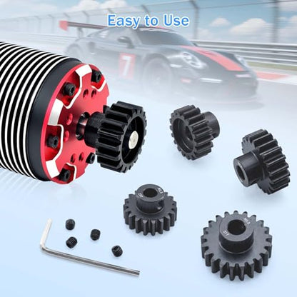 M1.5 Pinion Gear 18T 19T 20T 21T 8mm Shaft Steel Motor Gear Set for 1/5 1/6 1/7 1/8 1/10 Tra-xxas Arrma HSP HPI AXIAL LOSI RC Car Brushed Brushless Motor - size: 18T 19T 20T 21T