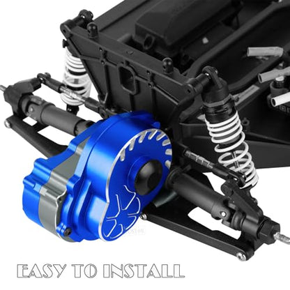 Aluminum Transmission Gearbox w/Gear Upgrades Part for 1/10 Slash 2WD (VXL),Rustler 2WD (VXL),Stampede 2WD (VXL),Bandit 2WD (VXL),Navy Blue - color: Navy Blue - (Upgrades)