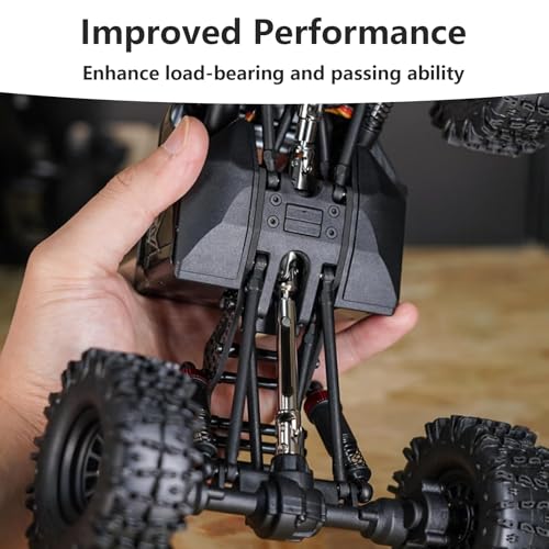 RC Drive Shaft, 2Pcs Metal Drive Shafts, Solid RC Car Transmission Shaft Set, Upgrades Accessory Compatible with WPL 1/16 Scale RC Military Truck, 2.36 x 0.31in, Silver
