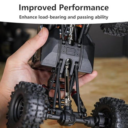 RC Drive Shaft, 2Pcs Metal Drive Shafts, Solid RC Car Transmission Shaft Set, Upgrades Accessory Compatible with WPL 1/16 Scale RC Military Truck, 2.36 x 0.31in, Silver